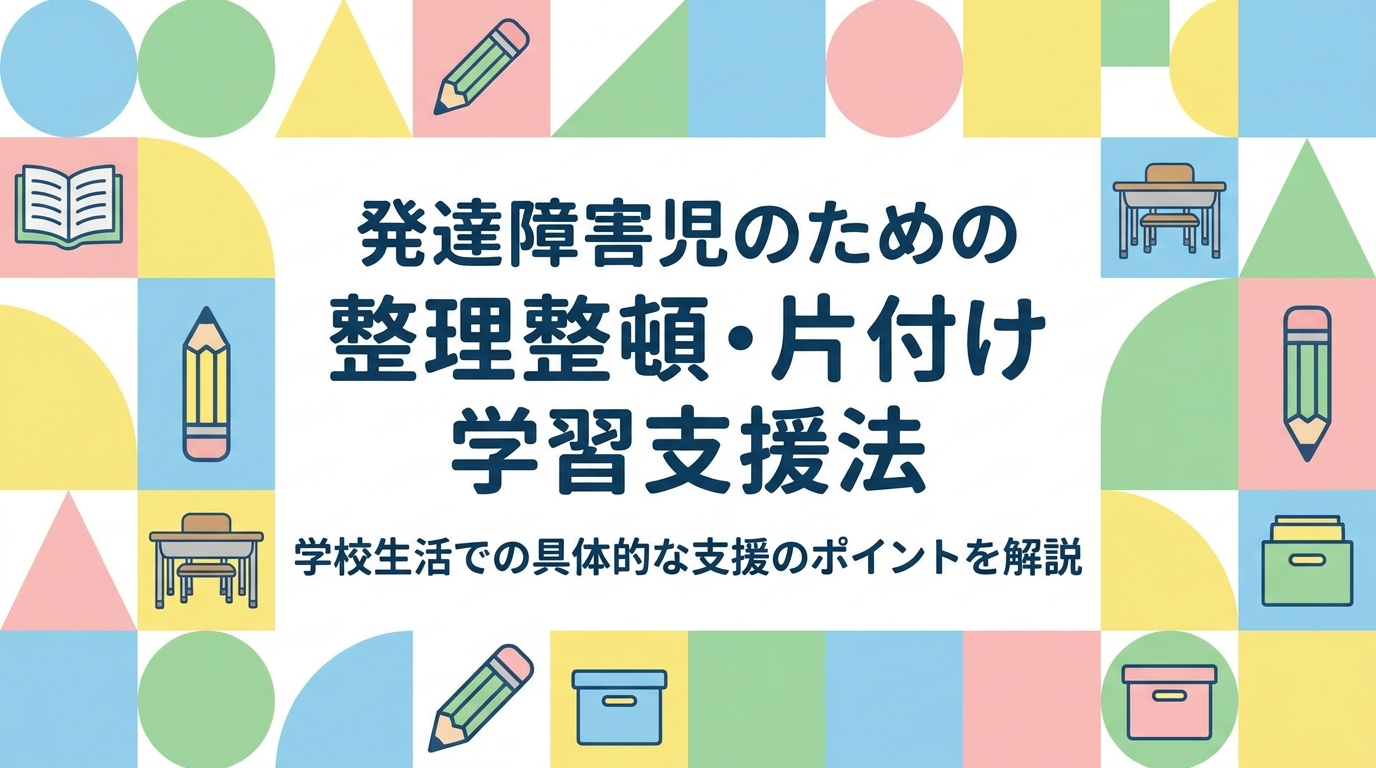 発達障害のお子さんが「整理整頓できるようになる」サポート方法