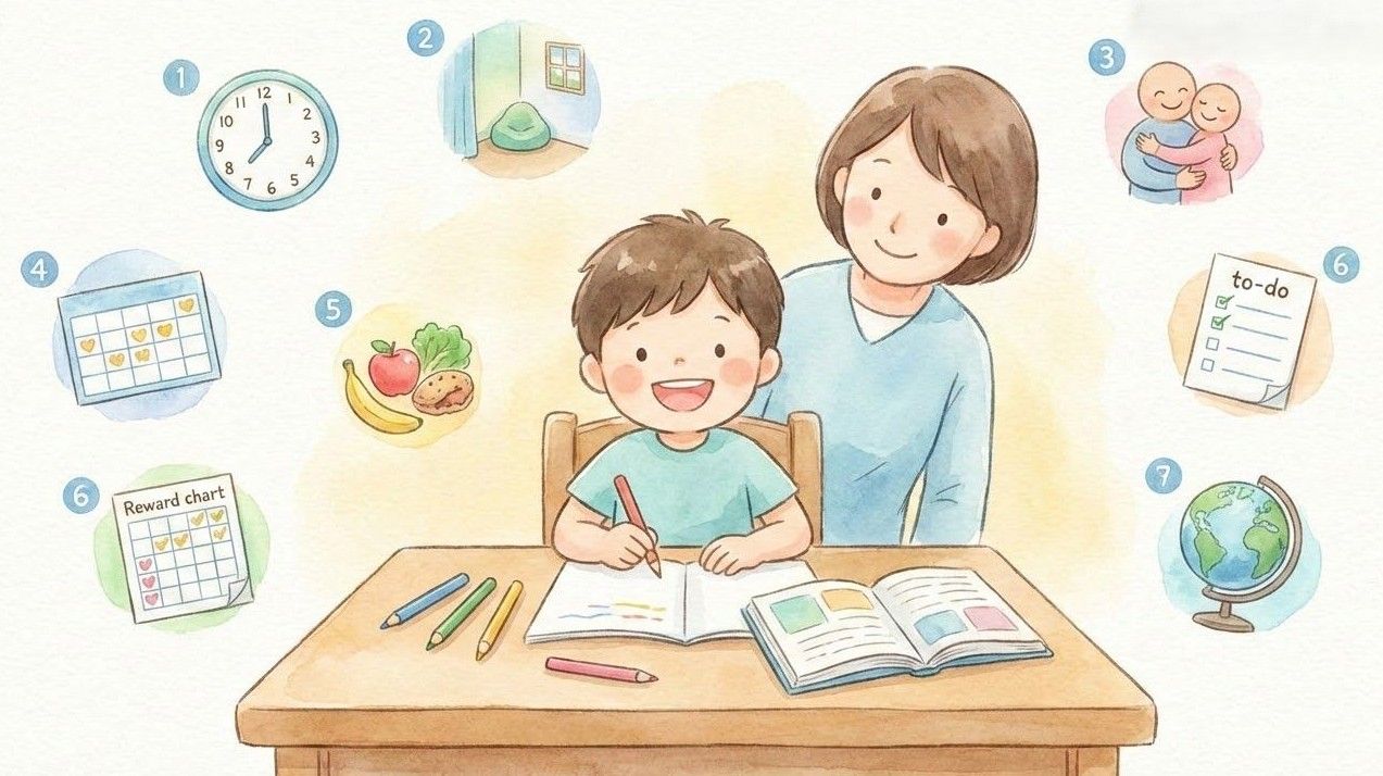 今日からできる！お子さんの家庭学習がはかどる7つのポイント