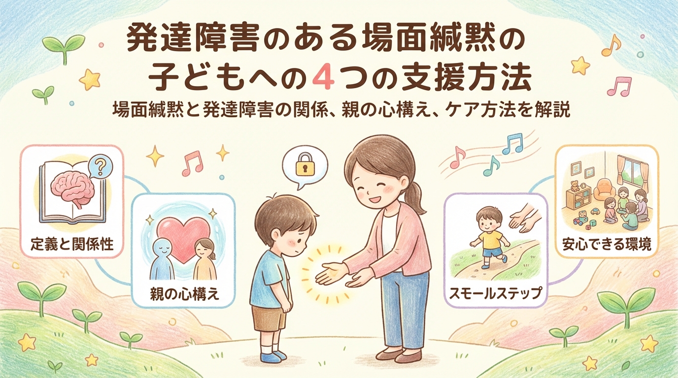 場面緘黙症である発達障害のお子さんをサポートする4つのケア方法