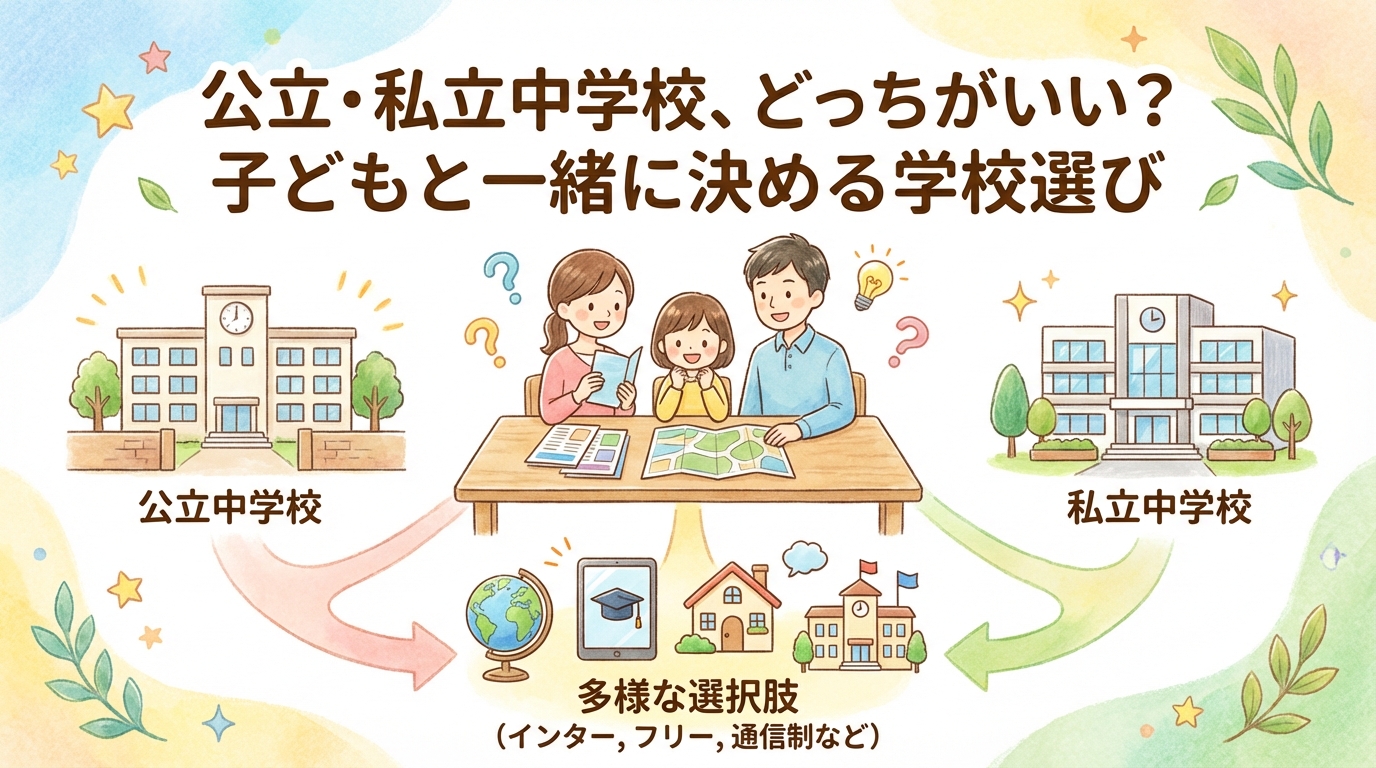 中学校は公立と私立どっちが良い？子どもと決める進学先