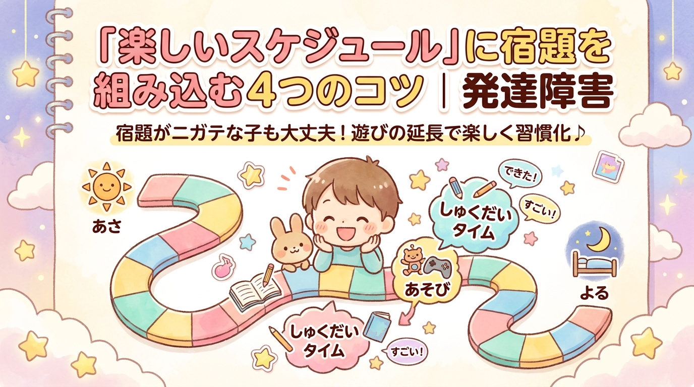 宿題を楽しいスケジュールに入れてこなす4つのポイント｜発達障害