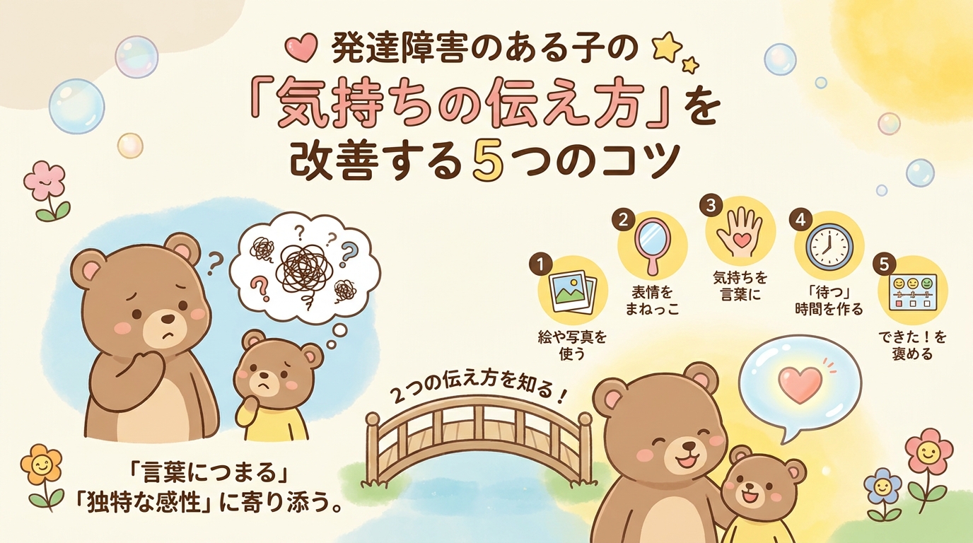 発達障害で「気持ちの説明」がうまくなる方法・ポイント5選