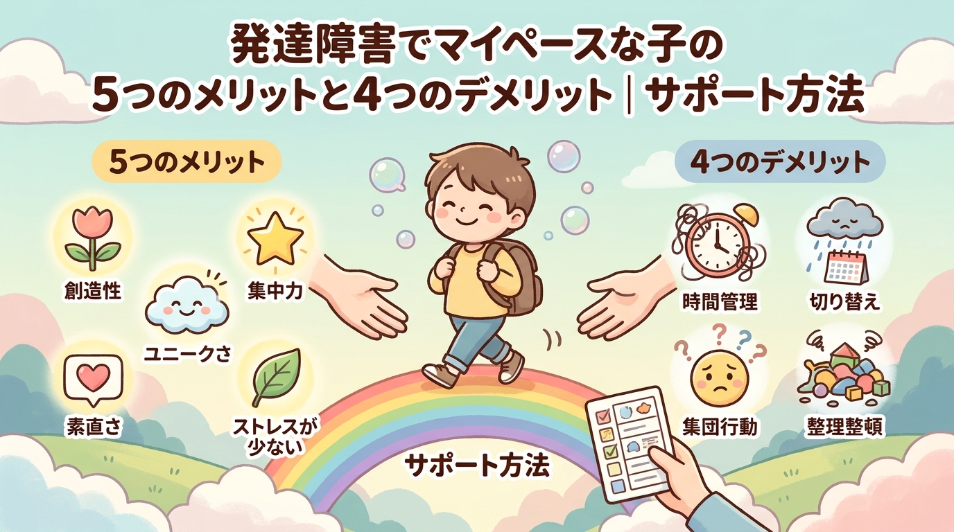 マイペースな発達障害の長所5選・短所4選｜サポート方法