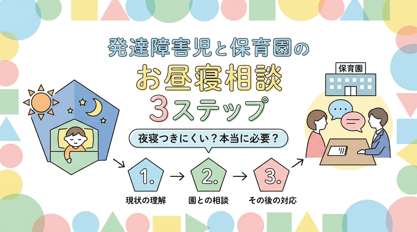 発達障害の子のお昼寝について保育園と相談する3ステップ