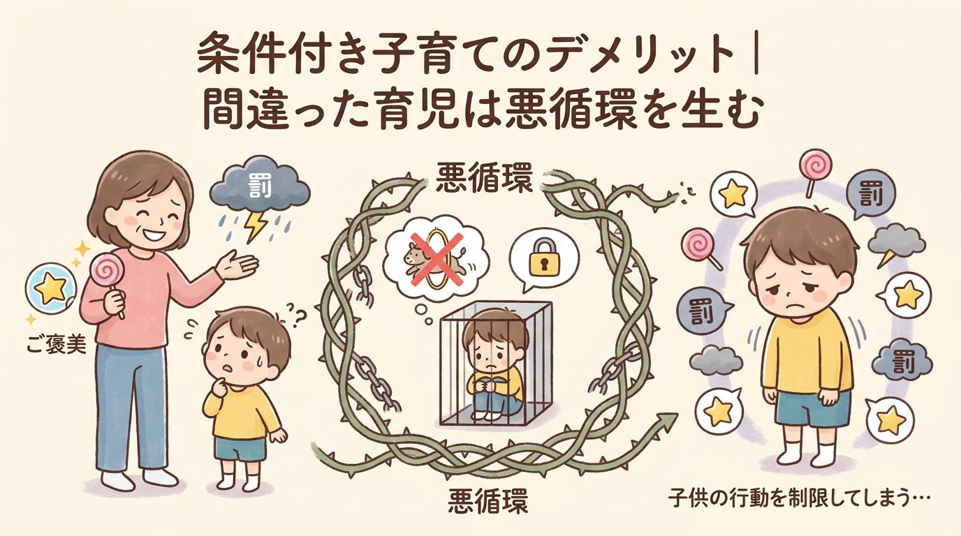条件付きの接し方のデメリット｜悪い子育ては悪循環を生み出す