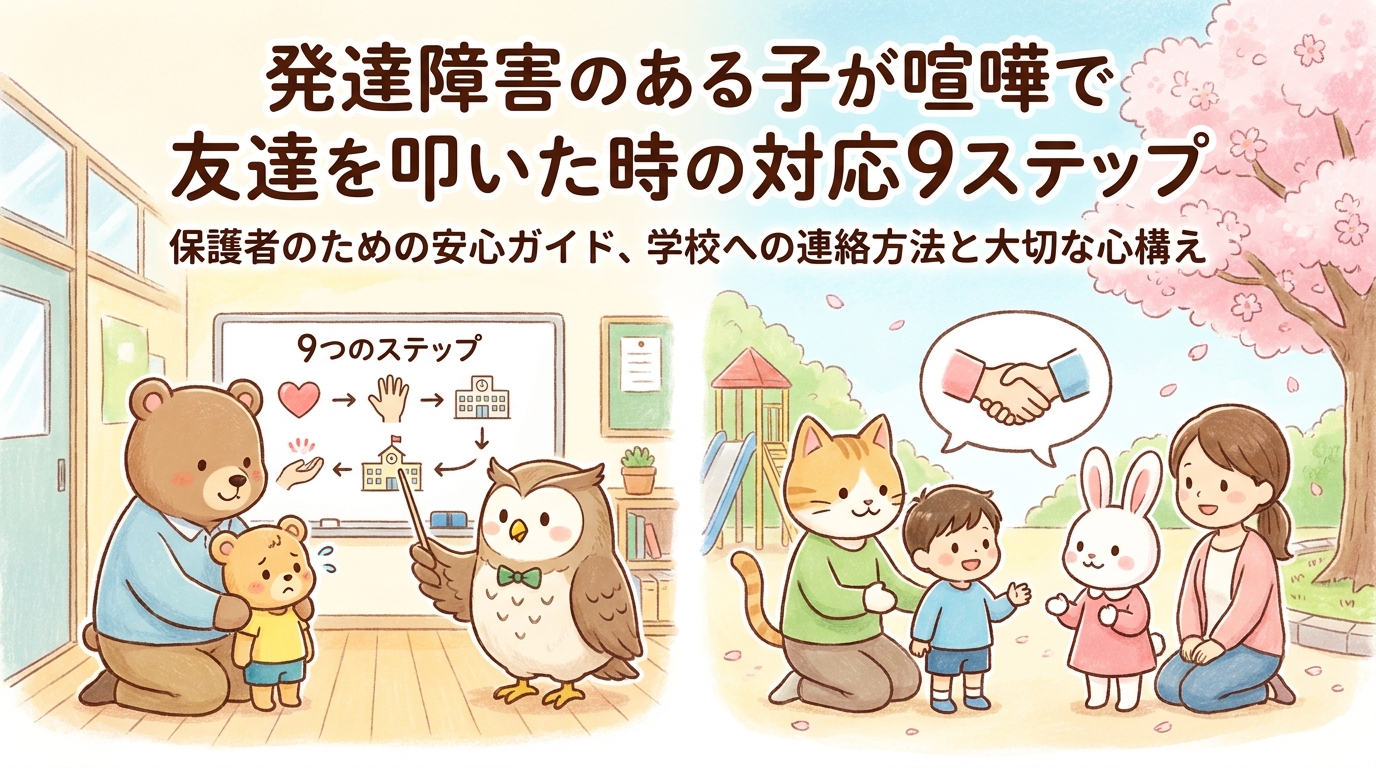 発達障害のお子さんがケンカで友達を殴った場合の対応9ステップ