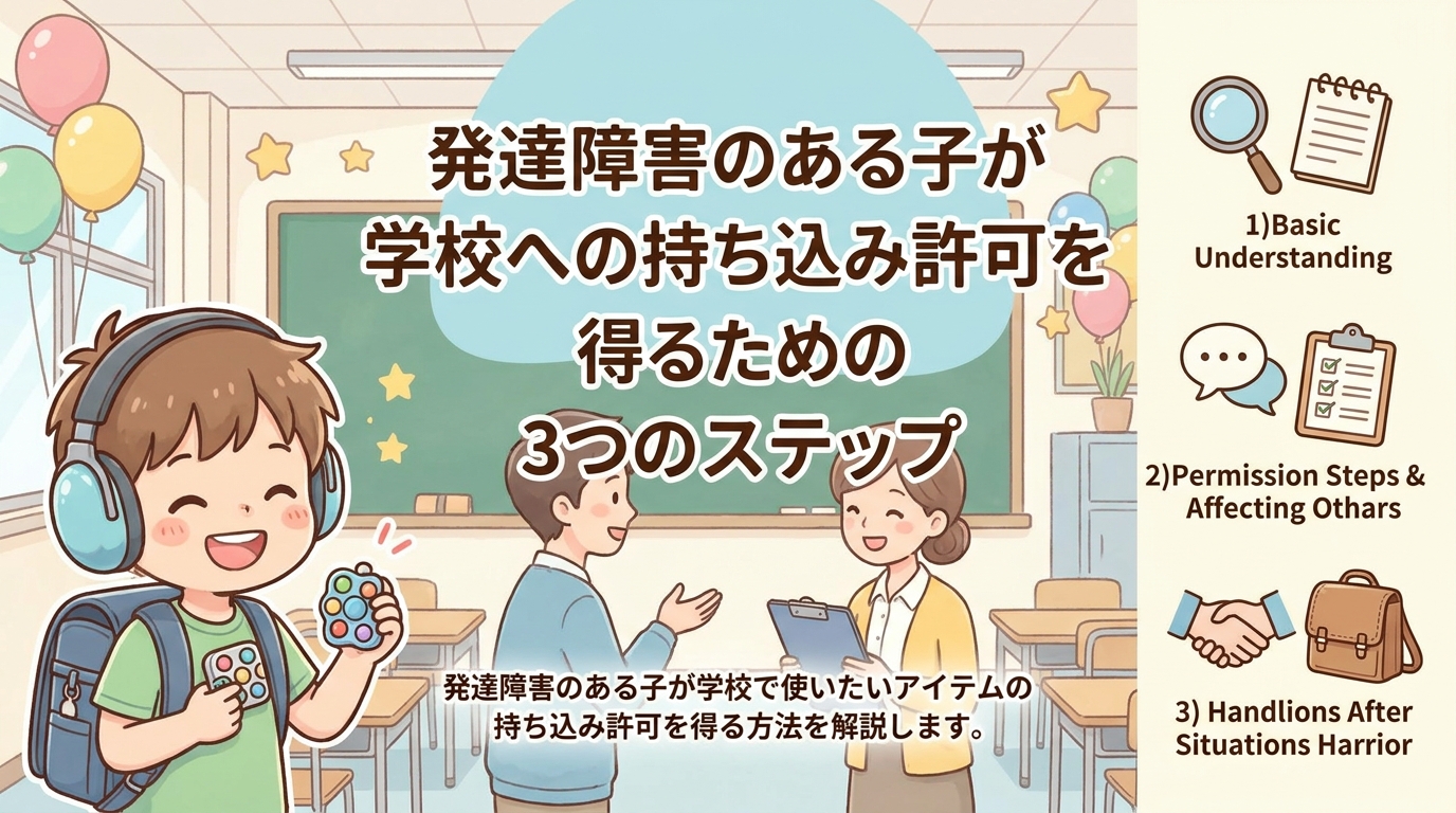 発達障害の子の学校への物の持ち込み許可を得るための3ステップ