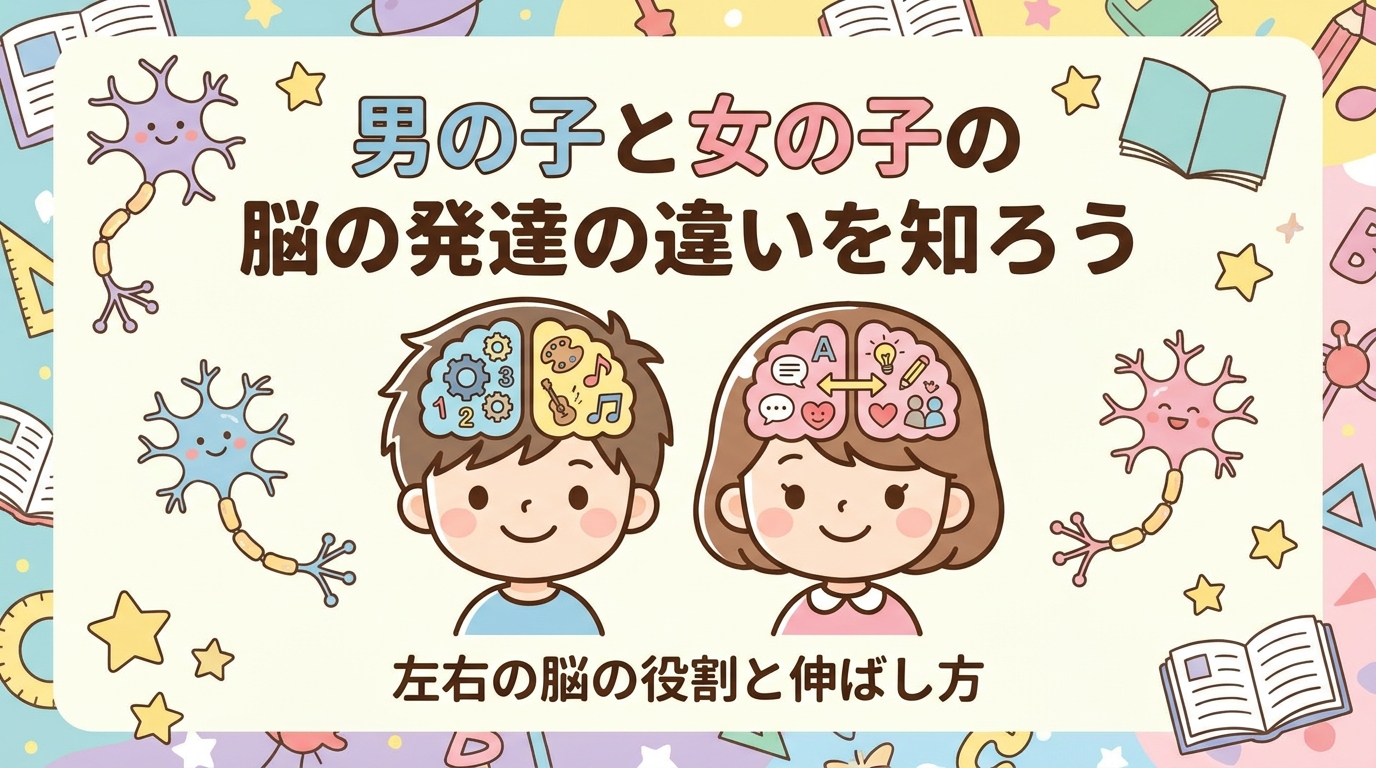 男の子と女の子の脳の発達の違いを知る