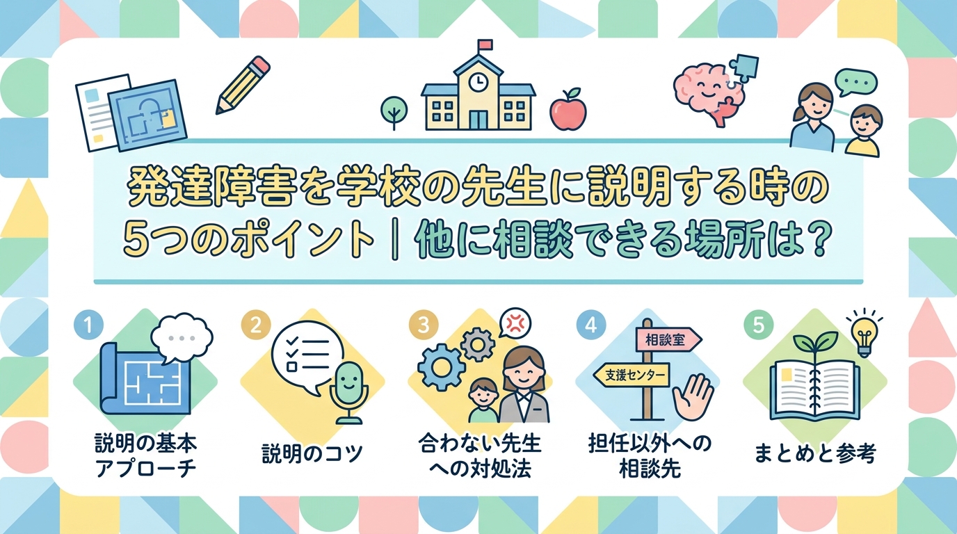 学校の先生に発達障害の説明をするためのポイント5選｜他の相談先は？