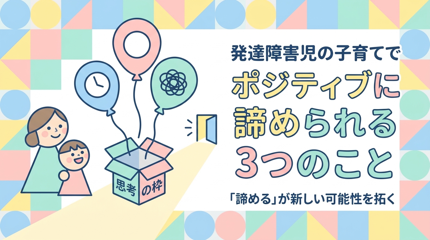 発達障害のお子さんの子育てで前向きに諦めてOKな3つのこと