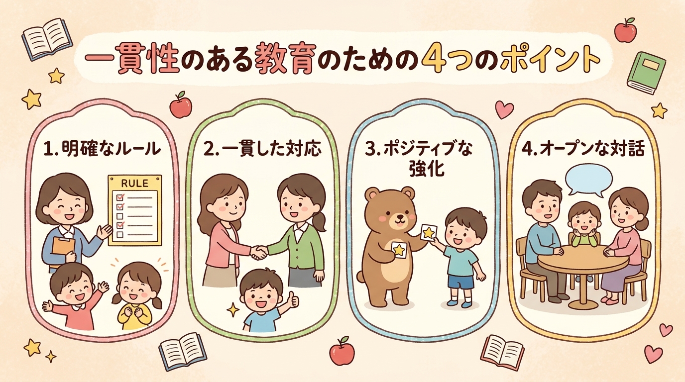 一貫性のある教育をするための4つのポイント