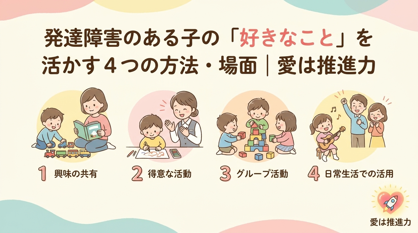 発達障害の子の「好きなこと」を活かす方法・場面4つ｜好きは原動力